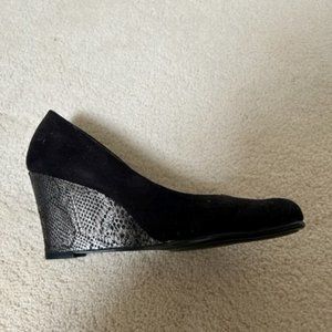 Womens Aerosole Wedge Pumps Black 8